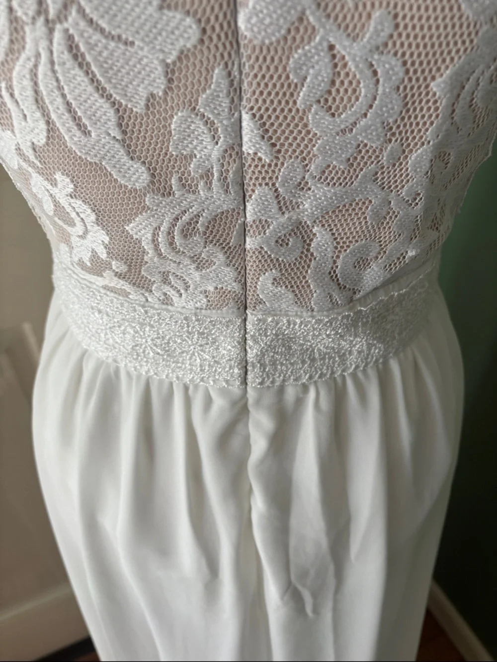 Lulus off white Sleeveless White Lace Bodice Maxi Dress - Picture 9 of 11